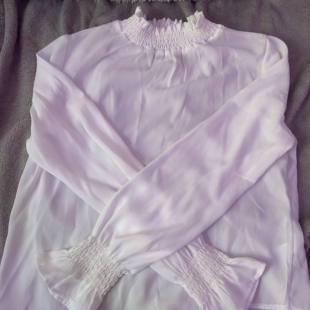 SHEIN White Smocked Blouse